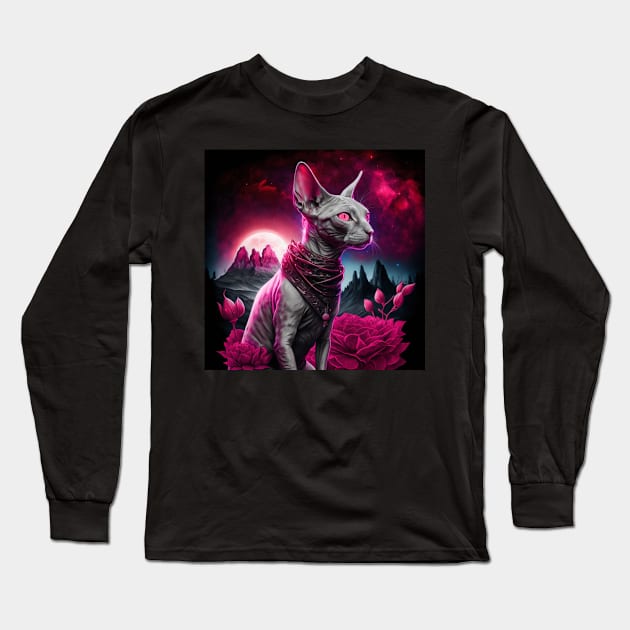 Devilish Sphynx Long Sleeve T-Shirt by Enchanted Reverie